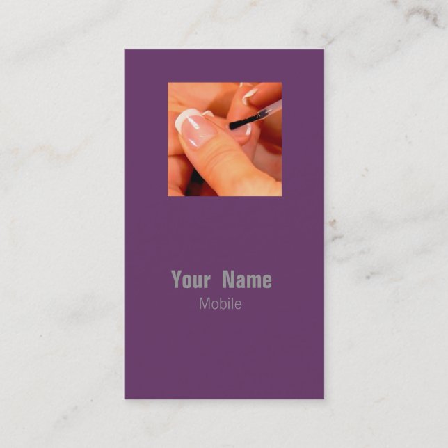 Tarjeta De Visita Artista de uñas (Anverso)