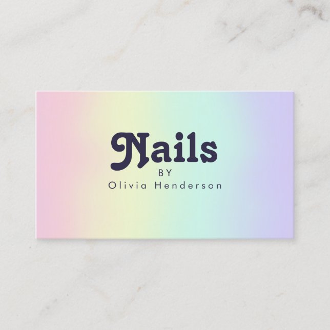 Tarjeta De Visita Artista de uñas de nail Technician Business Cards (Anverso)