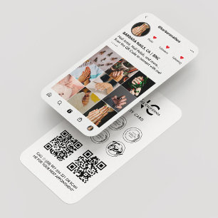 Tarjeta De Visita Artista de uñas Nail Tech Manicurista IG Lealtad B