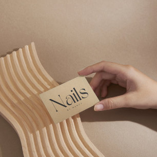 Tarjeta De Visita Artista de uñas Rustic Kraft