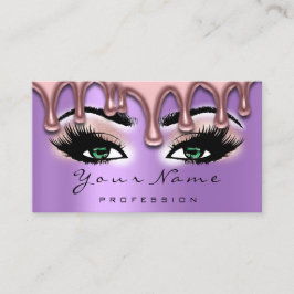 Tarjeta De Visita Artista de uñas Wax Nails Lash Makeup Viole Verde 