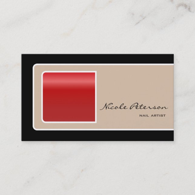 Tarjeta De Visita Artista del clavo - clavo rojo (Anverso)