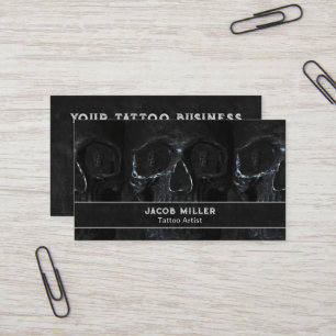 Tarjeta De Visita Artista del tatuaje Gótico Black Dark Academia Sku