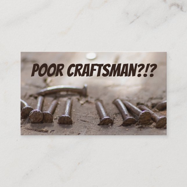 Tarjeta De Visita Artista divertida para artesanos pobres ayuda a es (Anverso)