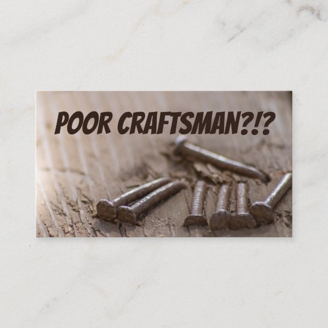 Tarjeta De Visita Artista divertida para los artesanos pobres especi (Anverso)