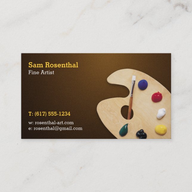 Tarjeta De Visita Artista fino | Profesional (Anverso)