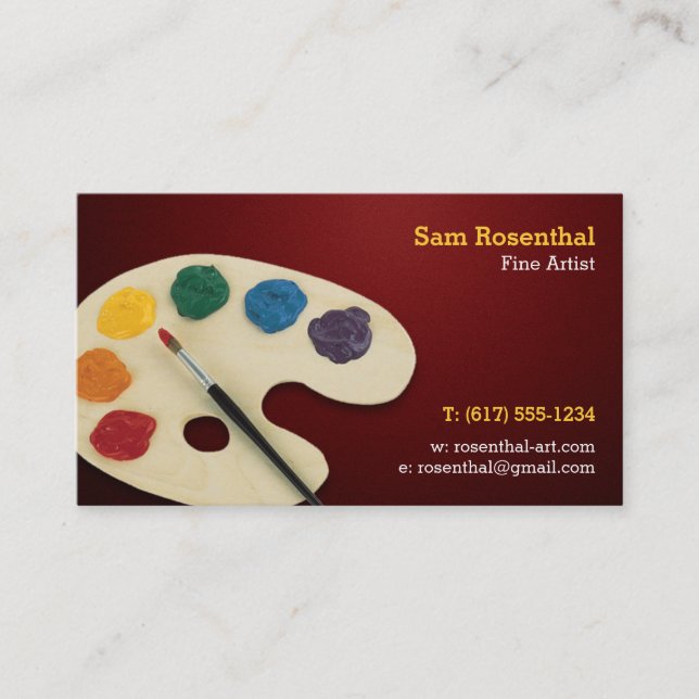 Tarjeta De Visita Artista fino | Profesional (Anverso)