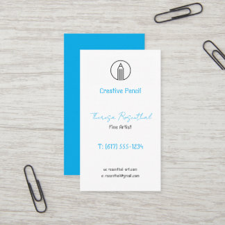 Tarjeta De Visita Artista Fino Tradicional | Logotipo de Lápiz