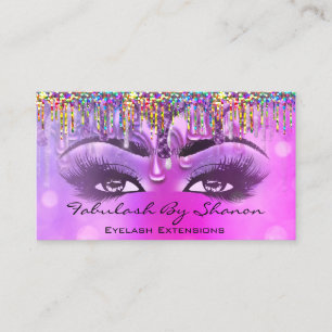 Tarjeta De Visita Artista maquillador ceja Eyelash Perforaciones ros