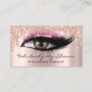 Tarjeta De Visita Artista maquillador Eyelashes Purpurinas Perforaci