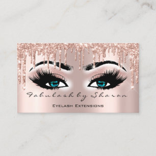 Tarjeta De Visita Artista maquillador Ojos Azules azota a Purpurina 