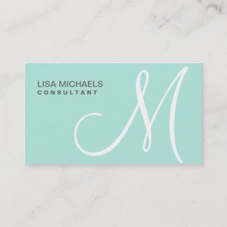 Tarjeta De Visita Artista maquillador Profesional Elegante Monograma