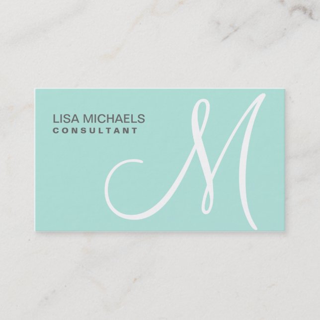 Tarjeta De Visita Artista maquillador Profesional Elegante Monograma (Anverso)