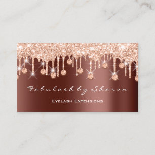 Tarjeta De Visita Artista maquillador Purpurina Eyelash Perfora Cobr