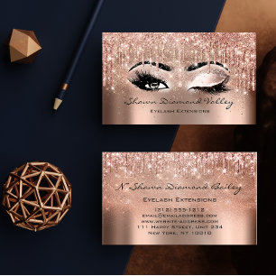 Tarjeta De Visita Artista maquillaje latigazos Lanza ABIERTO OJO CER
