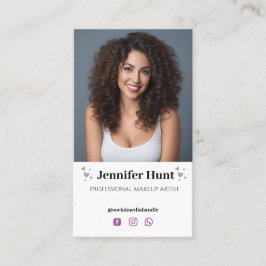 Tarjeta De Visita Artista Minimalista de maquillaje en medios social
