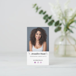 Tarjeta De Visita Artista Minimalista de maquillaje en medios social