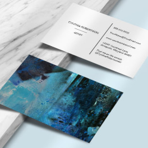 Tarjeta De Visita Artista Minimalista Elegante Simple Pintura Obra d