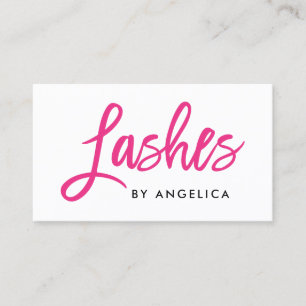 Tarjeta De Visita Artista moderno de escritura de pincel rosado con
