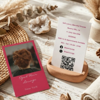 Tarjeta De Visita Artista moderno de estética trendy en cabello y ma