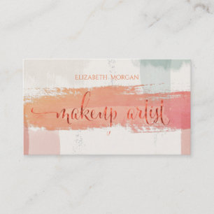 Tarjeta De Visita Artista moderno de maquillaje acuarela Pincel de r