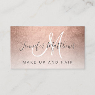 Tarjeta De Visita Artista moderno de maquillaje artístico Rosa