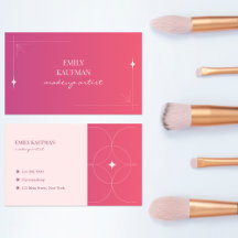 Artista moderno de maquillaje de gradiente rosado