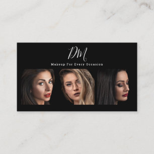Tarjeta De Visita Artista moderno de maquillaje de moda con collage 
