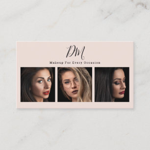 Tarjeta De Visita Artista moderno de maquillaje de moda de collage d