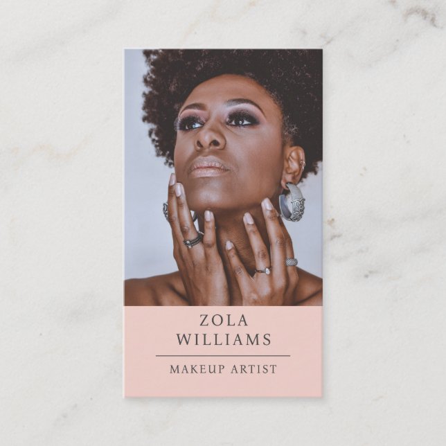 Tarjeta De Visita Artista moderno de maquillaje fotográfico (Anverso)