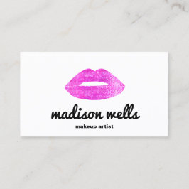Tarjeta De Visita Artista moderno de maquillaje labios de secuencia 