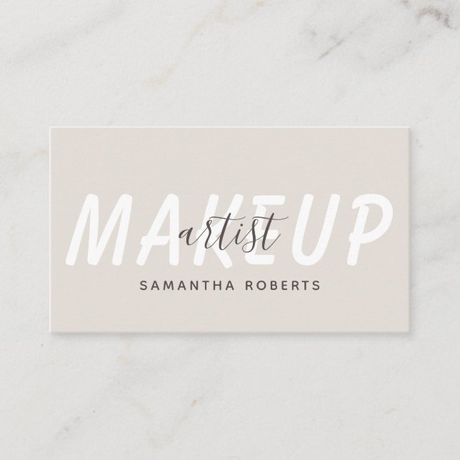 Tarjeta De Visita Artista moderno de maquillaje ligero (Anverso)