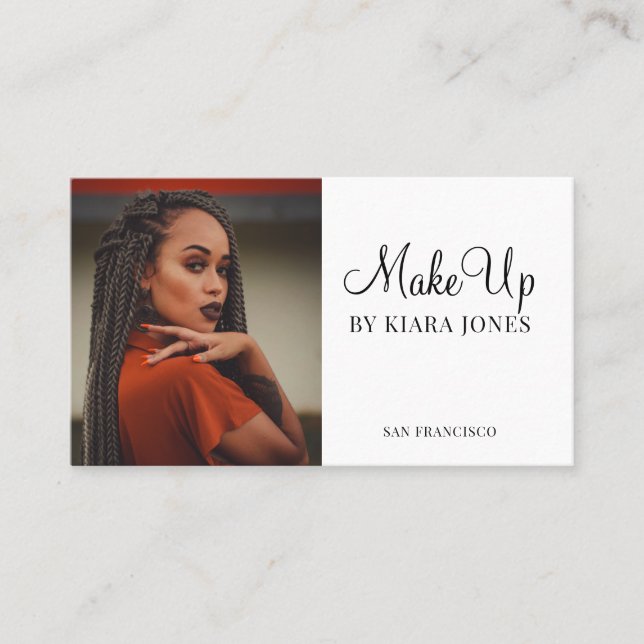 Tarjeta De Visita Artista moderno de maquillaje moderno de moda (Anverso)