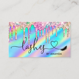 Tarjeta De Visita Artista moderno de maquillaje pincha holografía bu