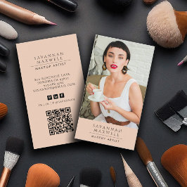 Tarjeta De Visita Artista moderno de maquillaje profesional foto ros