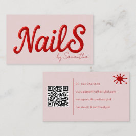 Tarjeta De Visita Artista moderno de salón de uñas