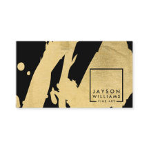 Artista moderno Resumen de pinceles de oro/negro