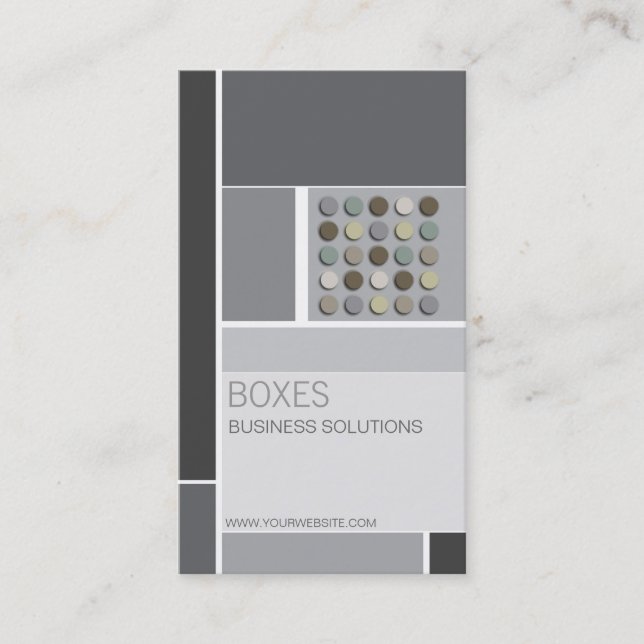 Tarjeta De Visita Artista moderno Resumen Rejilla Monocromo puntos d (Anverso)