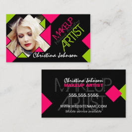 Tarjeta De Visita Artista moderno y audaz de maquillaje fotográfico