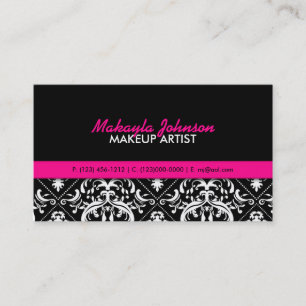Tarjeta De Visita Artista moderno y elegante del damasco elegante de