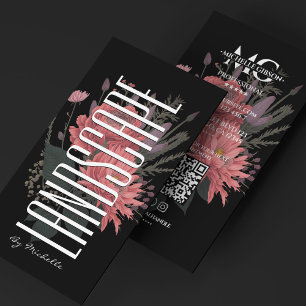 Tarjeta De Visita Artista paisajista Florista Ramo Diseñador floral 