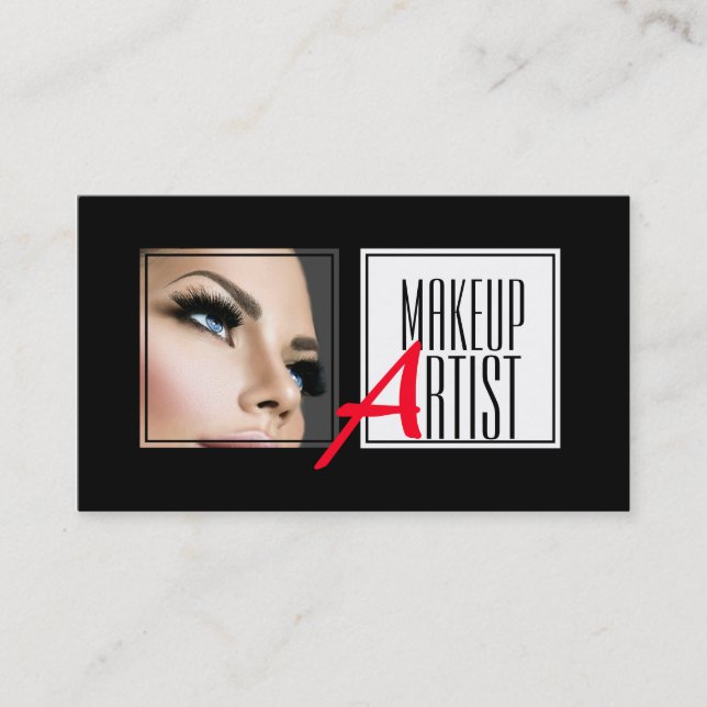 Tarjeta De Visita Artista profesional de maquillaje, belleza (Anverso)