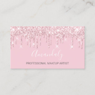 Tarjeta De Visita Artista profesional de maquillaje moderno Perfora