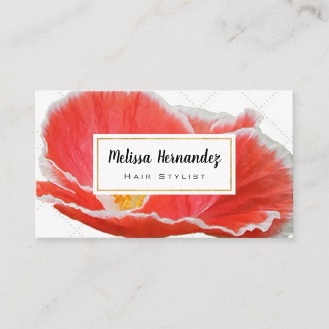 Tarjeta De Visita Artista profesional floral elegante moderno del (Anverso)