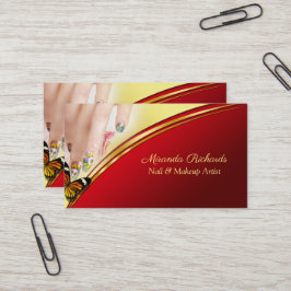 Tarjeta De Visita Artista profesional glamuroso de maquillaje de art