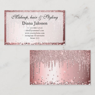 Tarjeta De Visita Artista rosa con el logotipo de belleza facial min