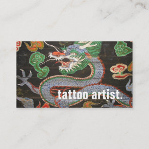 Tarjeta De Visita Artista surcoreano del tatuaje de Namdaemun el