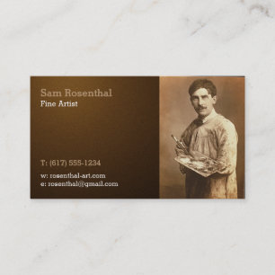 Tarjeta De Visita Artista Vintage   Profesional