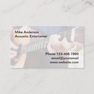Tarjeta De Visita Artista Y Profesor De Guitarra Acústica