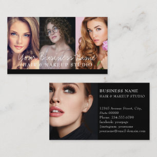 Tarjeta De Visita Artistas de cabello y maquillaje 4 Photo college B